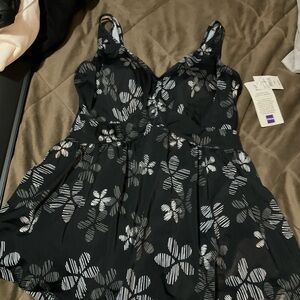 Black and White Floral swimsuit